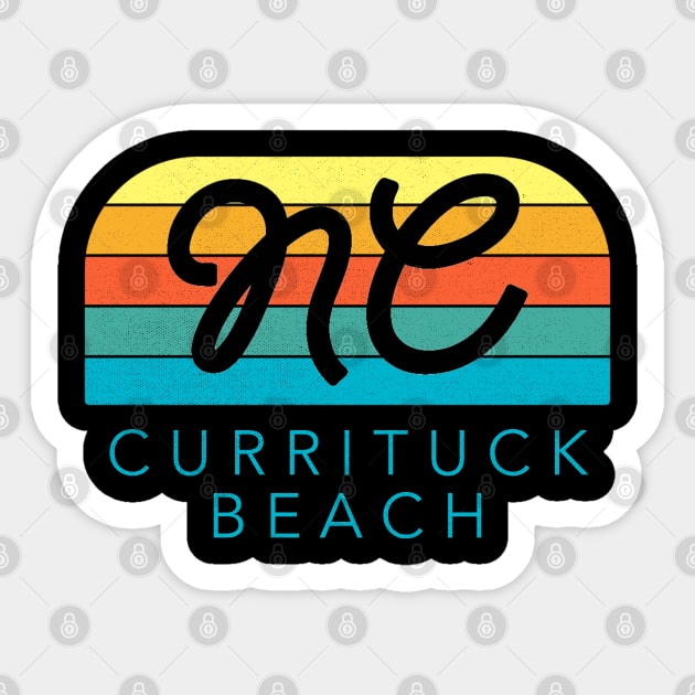 Currituck Beach Sunrise Summer Vacation in NC Sticker by Contentarama